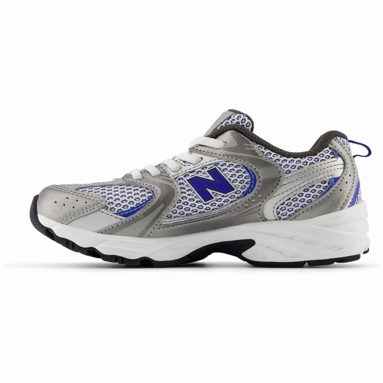 Wedding shoes New Balance Dark Silver Metallic New Balance 530 Kids Bungee Lace