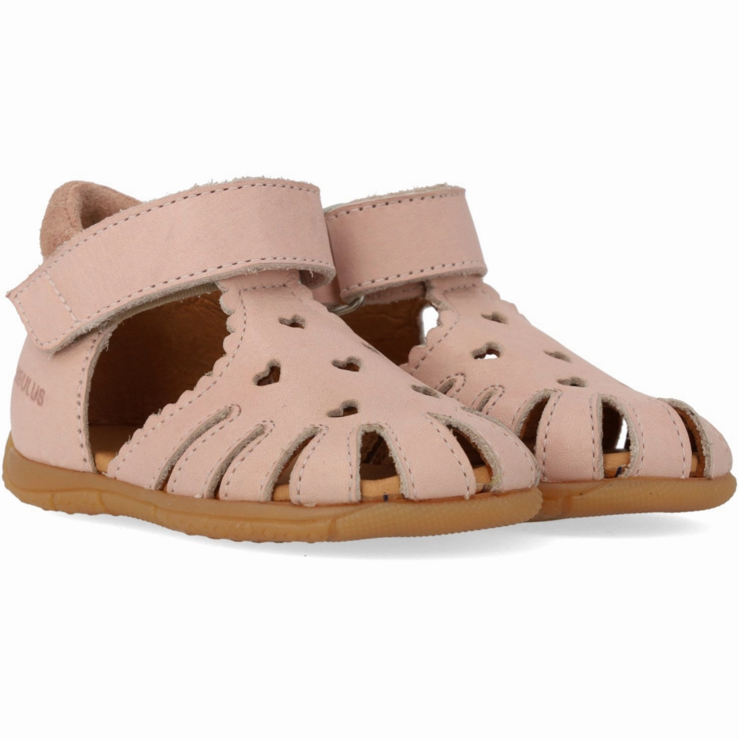 Wedges Angulus Rosebud/Rosebud Barnets Frste Sandal Med Udstanset Hjertemnster Autumn shoes
