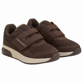 Wedges En Fant Chocolate Brown Sneakers Velcro w. Light Leather shoes