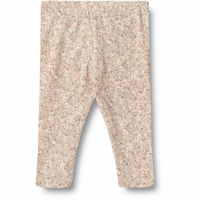 Wheat Cream Flower Meadow Leggings Jules Fleece Tailored