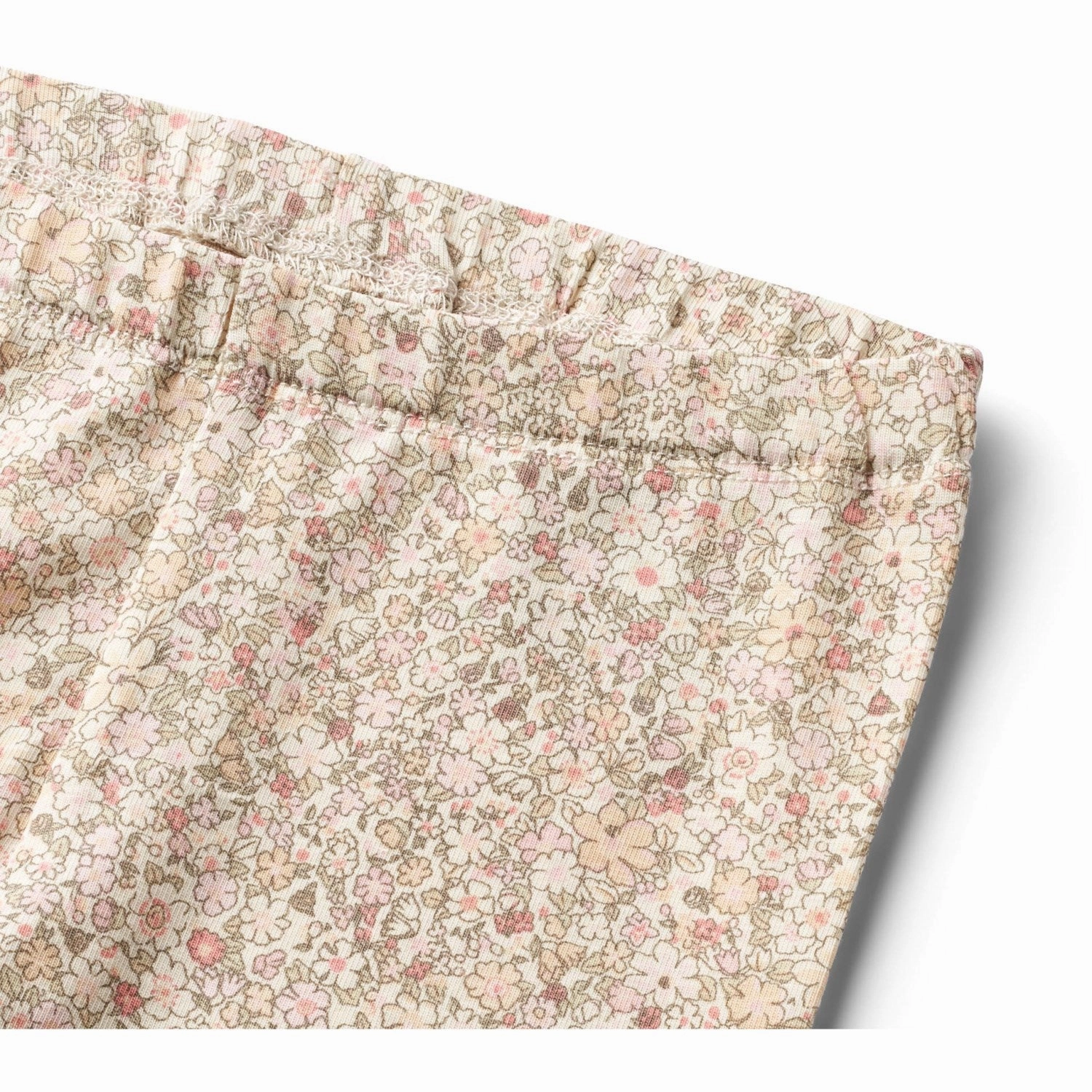 Wheat Cream Flower Meadow Leggings Jules Fleece
