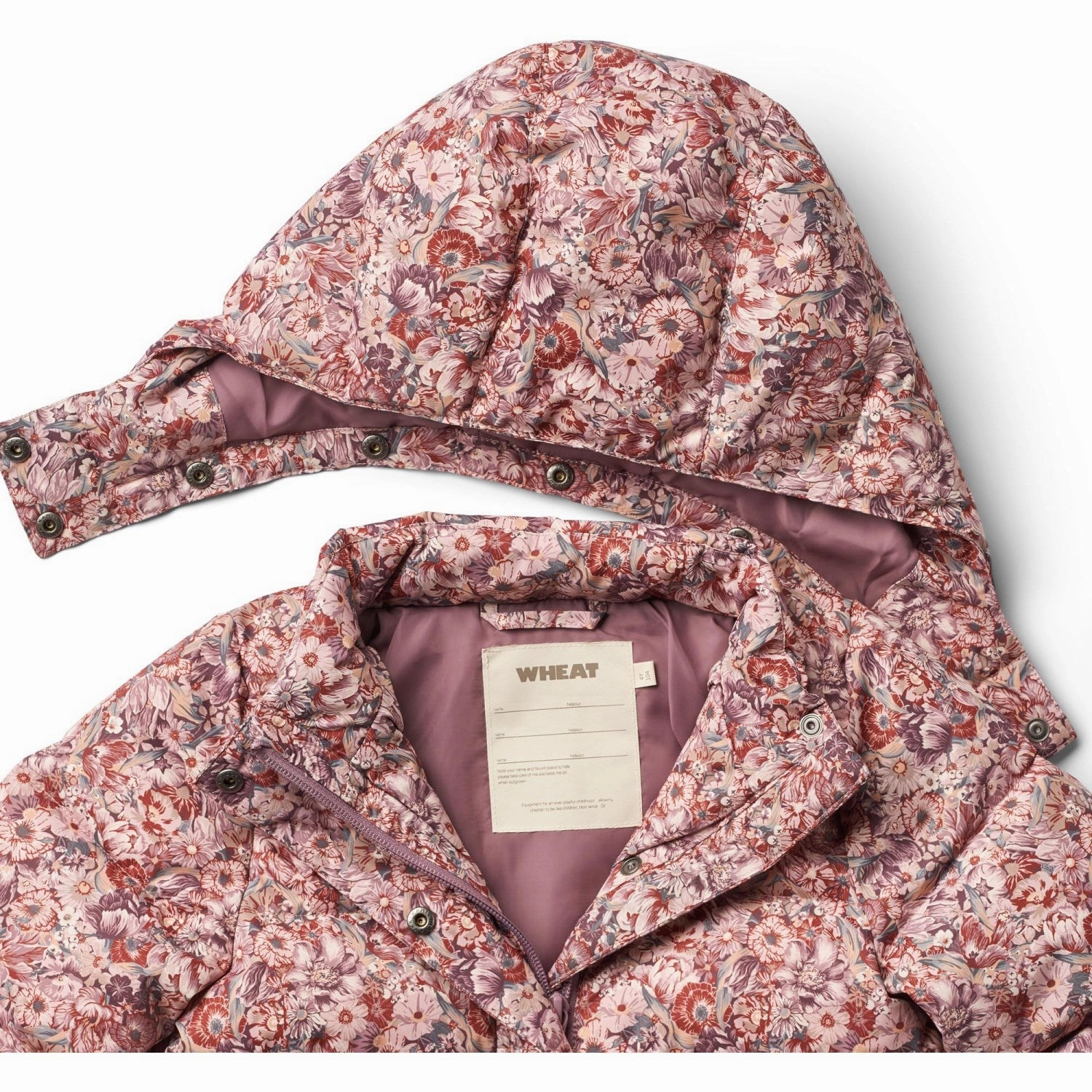 Wheat Flowers In Plenty Puffer Jacket Karla Stylish