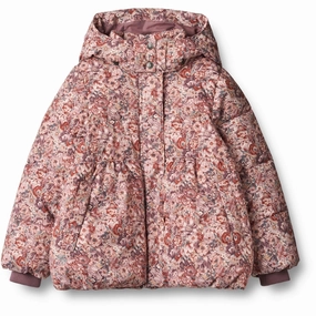 Wheat Flowers In Plenty Puffer Jacket Karla Stylish Chiffon