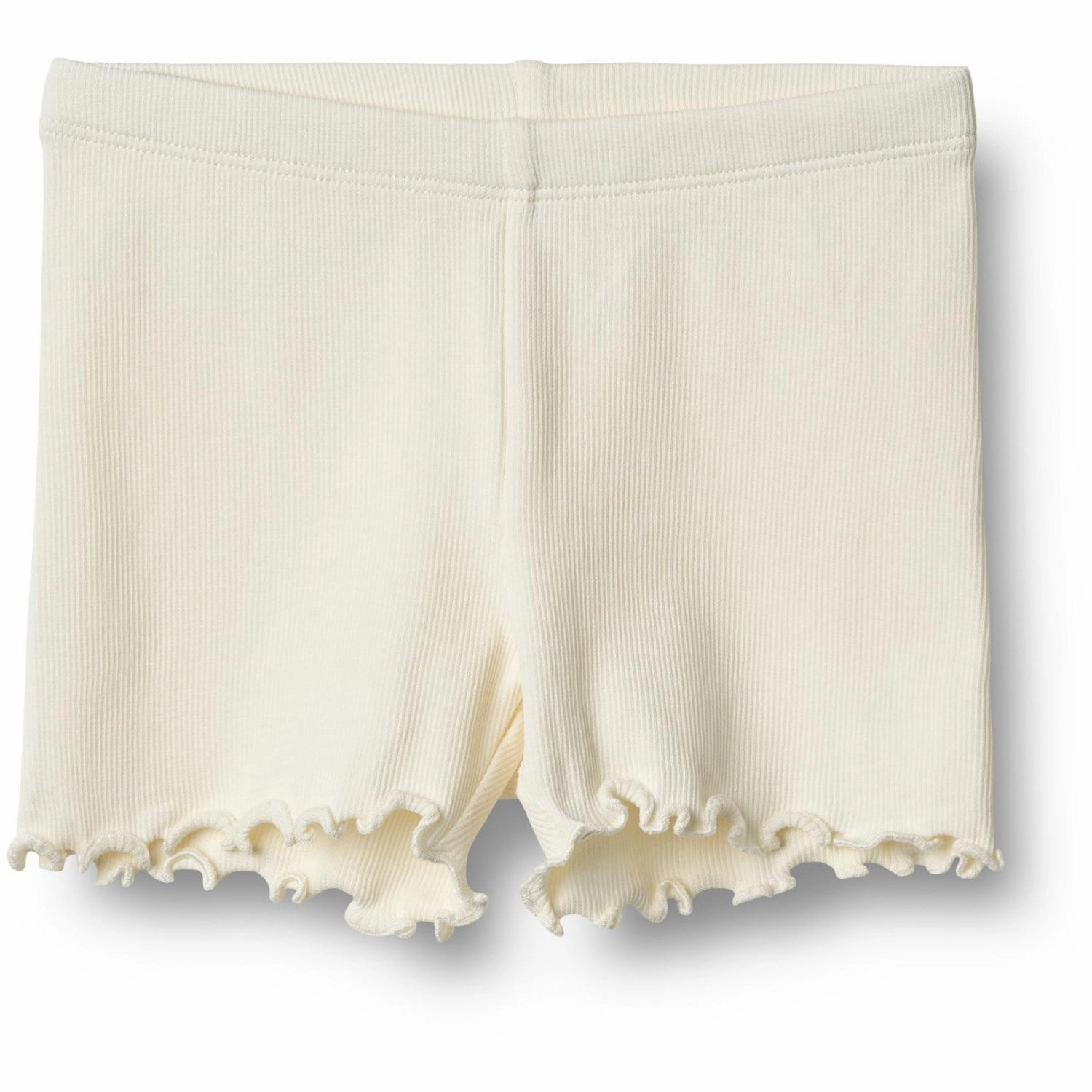 Wheat Ivory Rib Shorts Sine Statement Subtle