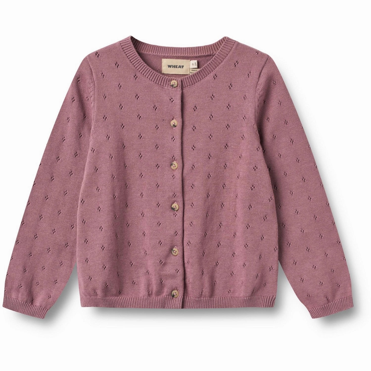 Wheat Lavender Dawn Knit Cardigan Maia Distinctive Cotton
