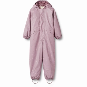 Wheat Soft Lilac Flowers Thermo Rainsuit Aiko Linen Relaxed