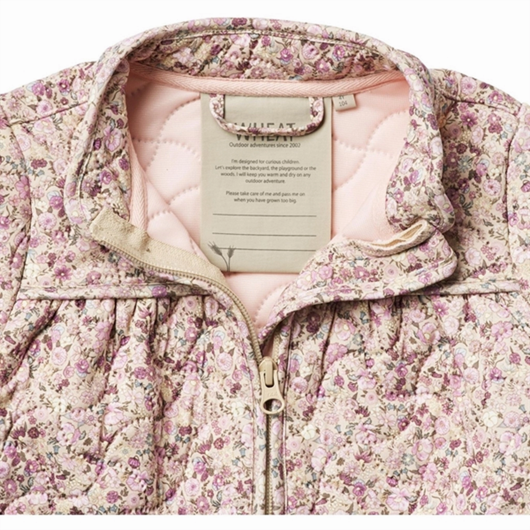 Wheat Thermo Clam Multi Flowers Jacket Thilde Cuff