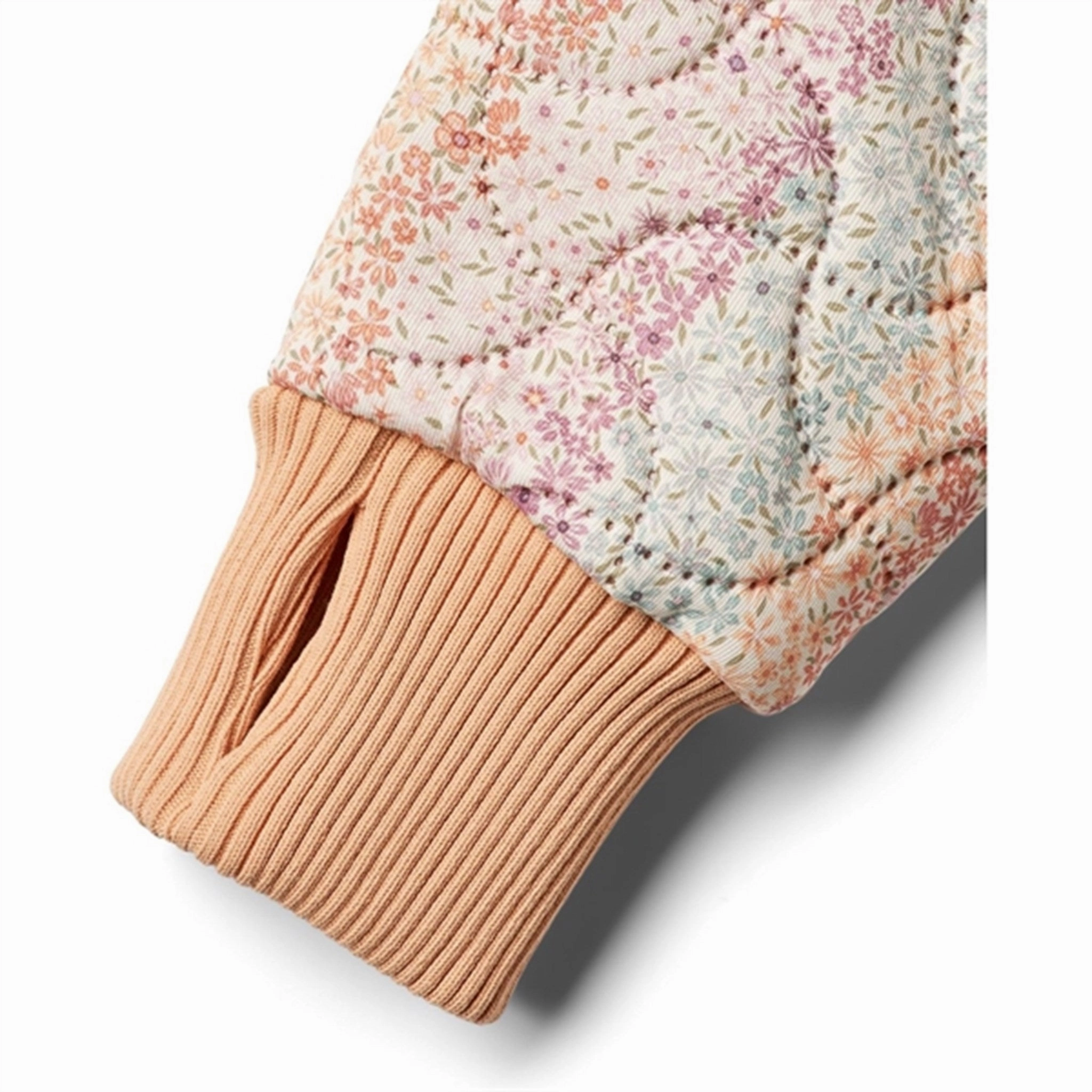 Wheat Thermo Rainbow Flowers Jacket Loui Fabric