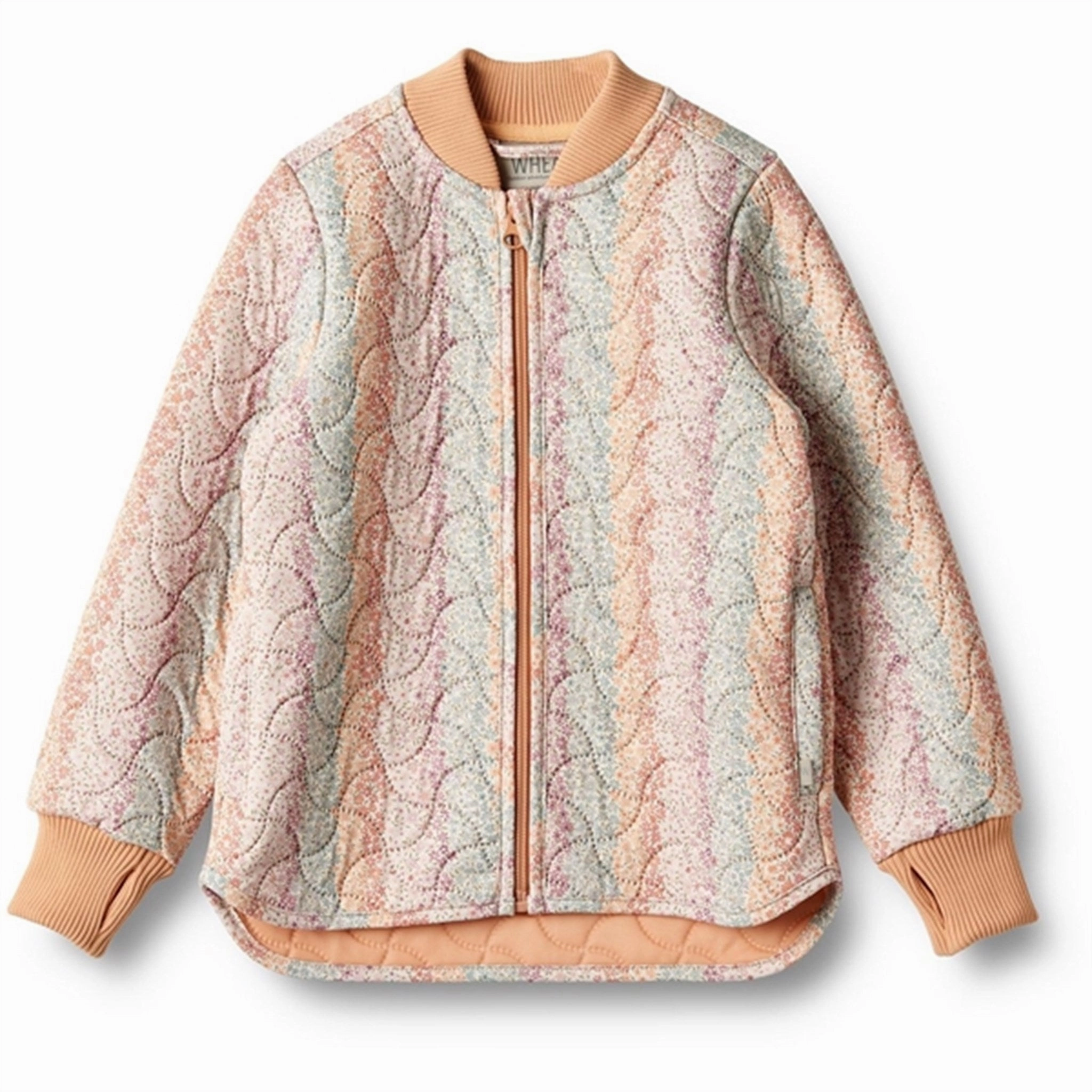 Wheat Thermo Rainbow Flowers Jacket Loui Fabric