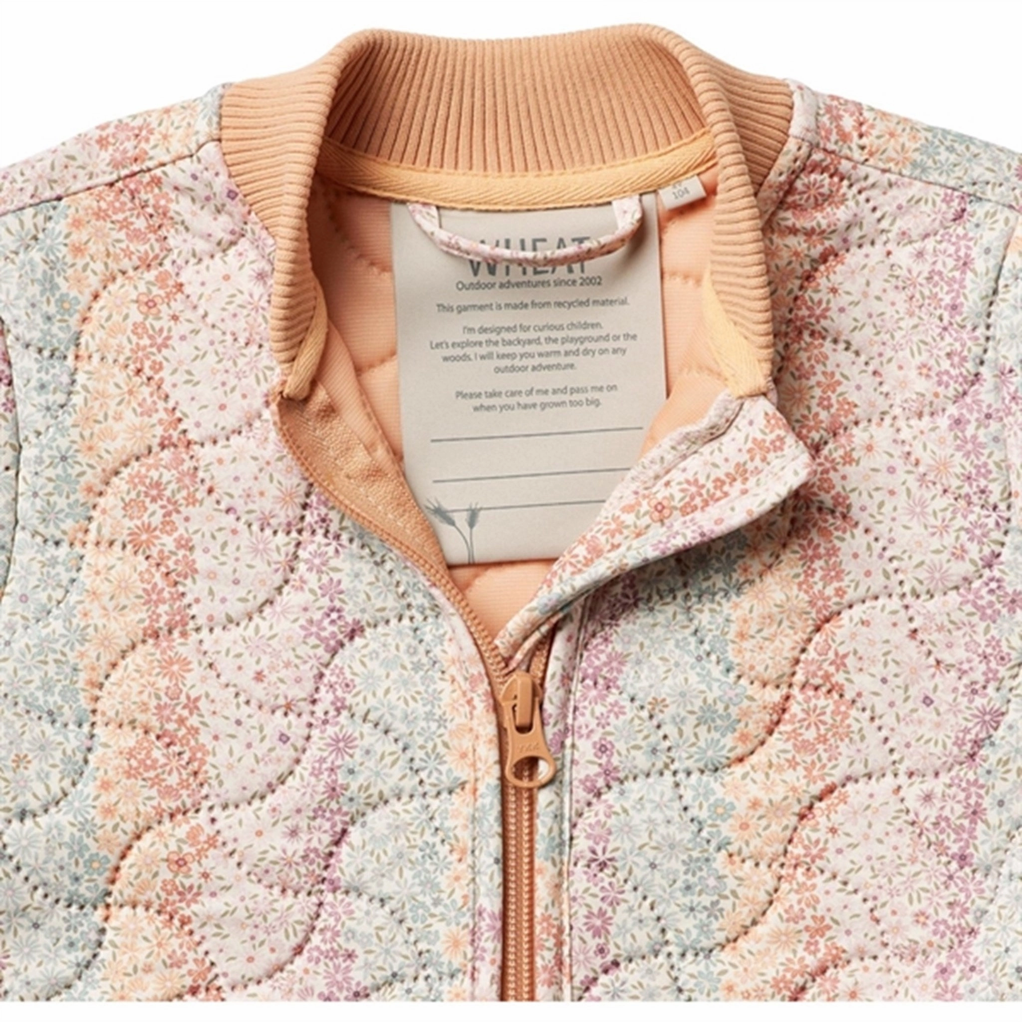 Wheat Thermo Rainbow Flowers Jacket Loui Fabric