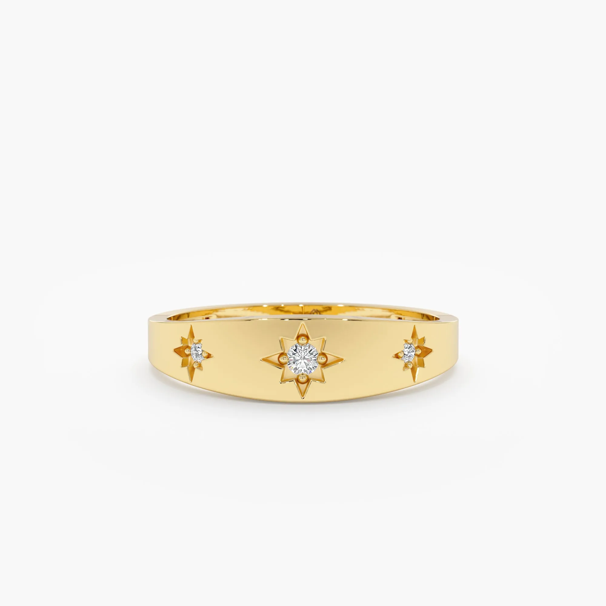 Wide Diamond Starburst Ring, Estelle