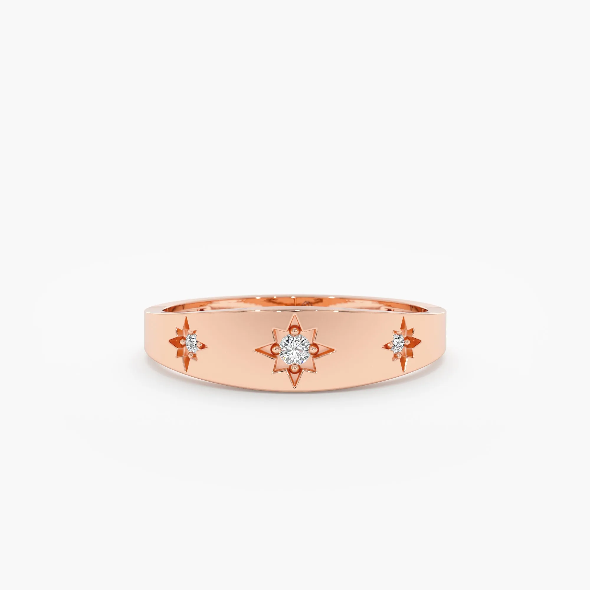 Wide Diamond Starburst Ring, Estelle