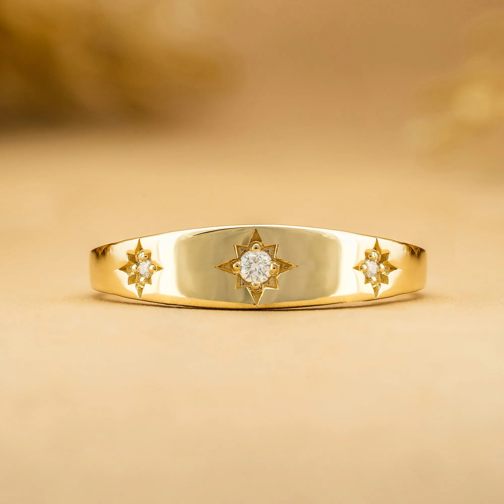 Wide Diamond Starburst Ring, Estelle