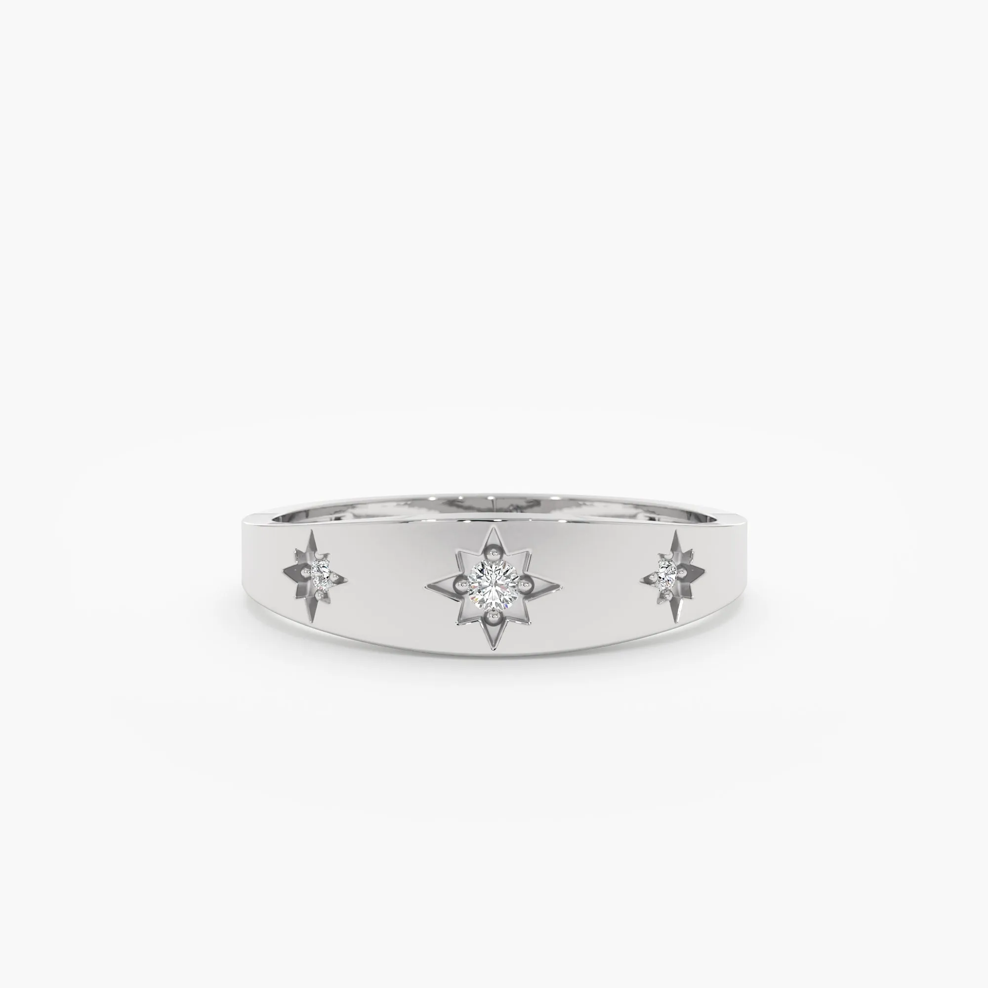 Wide Diamond Starburst Ring, Estelle