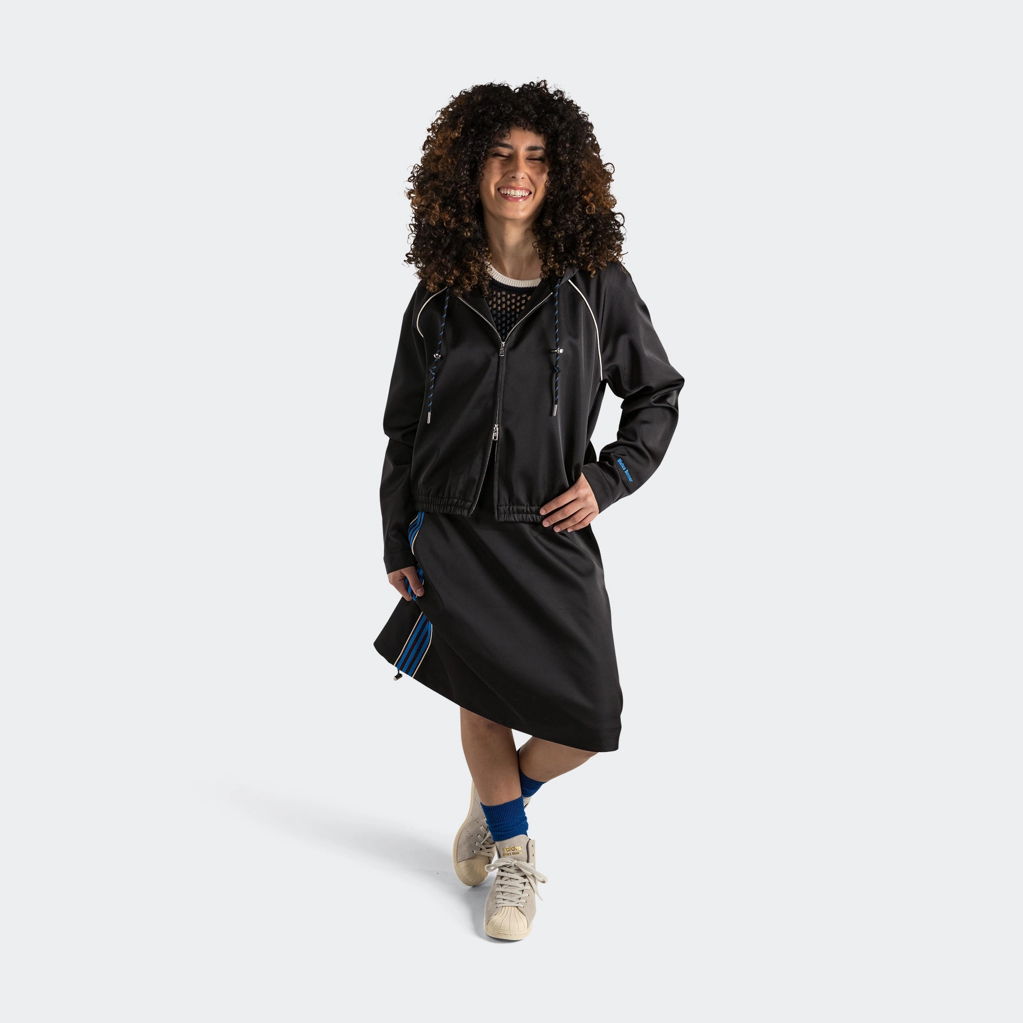 Womens Satin Skirt x Wales Bonner - Black new collection dior bags