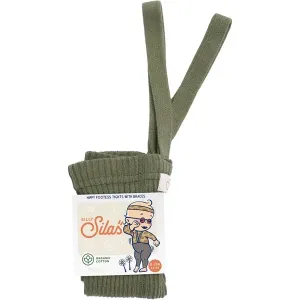 Wool Silly Silas Hippy Footless Tights Olive Spandex