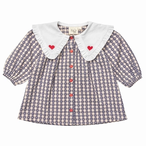 Wool Flss Indigo heart Selma Dress Moisture-wicking