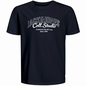 Worldwide Jack & Jones Junior Sky Captain Big Print Jjmakoto Tee Ss Crew Neck Jnr Sublime
