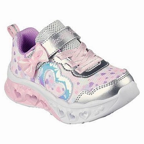 Worldwide Skechers Flutter Heart Lights Sneakers Silver Lt. Pink Avant-garde