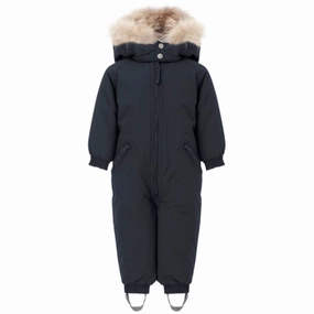 Woven Ver de Terre Flyverdragt m. Pels Navy Stylish
