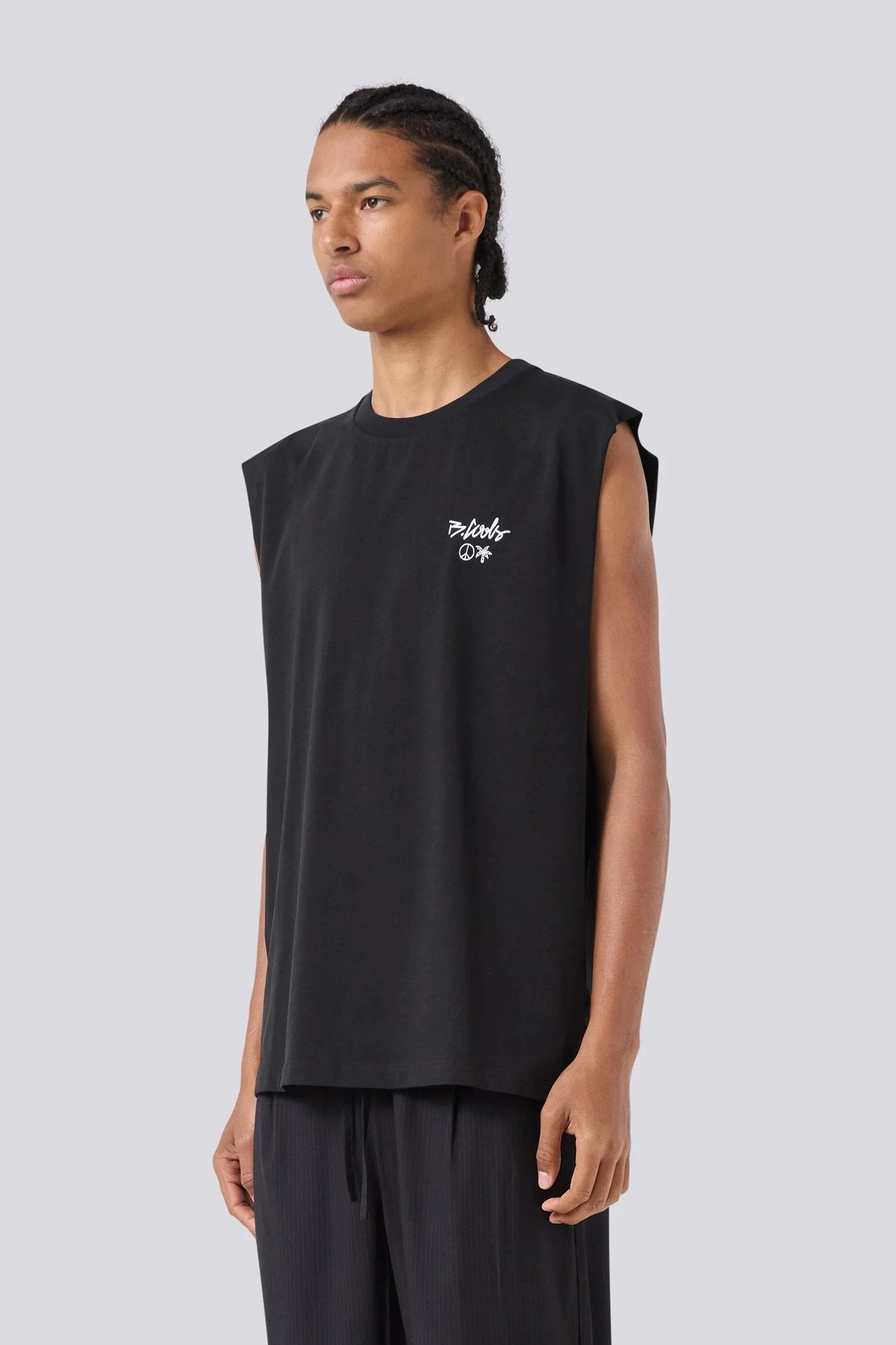 YC Muscle Black sale tops