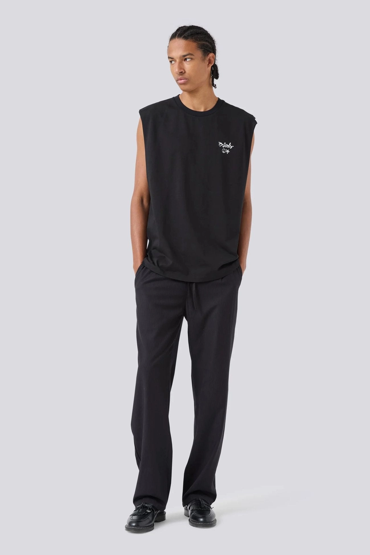 YC Muscle Black sale tops