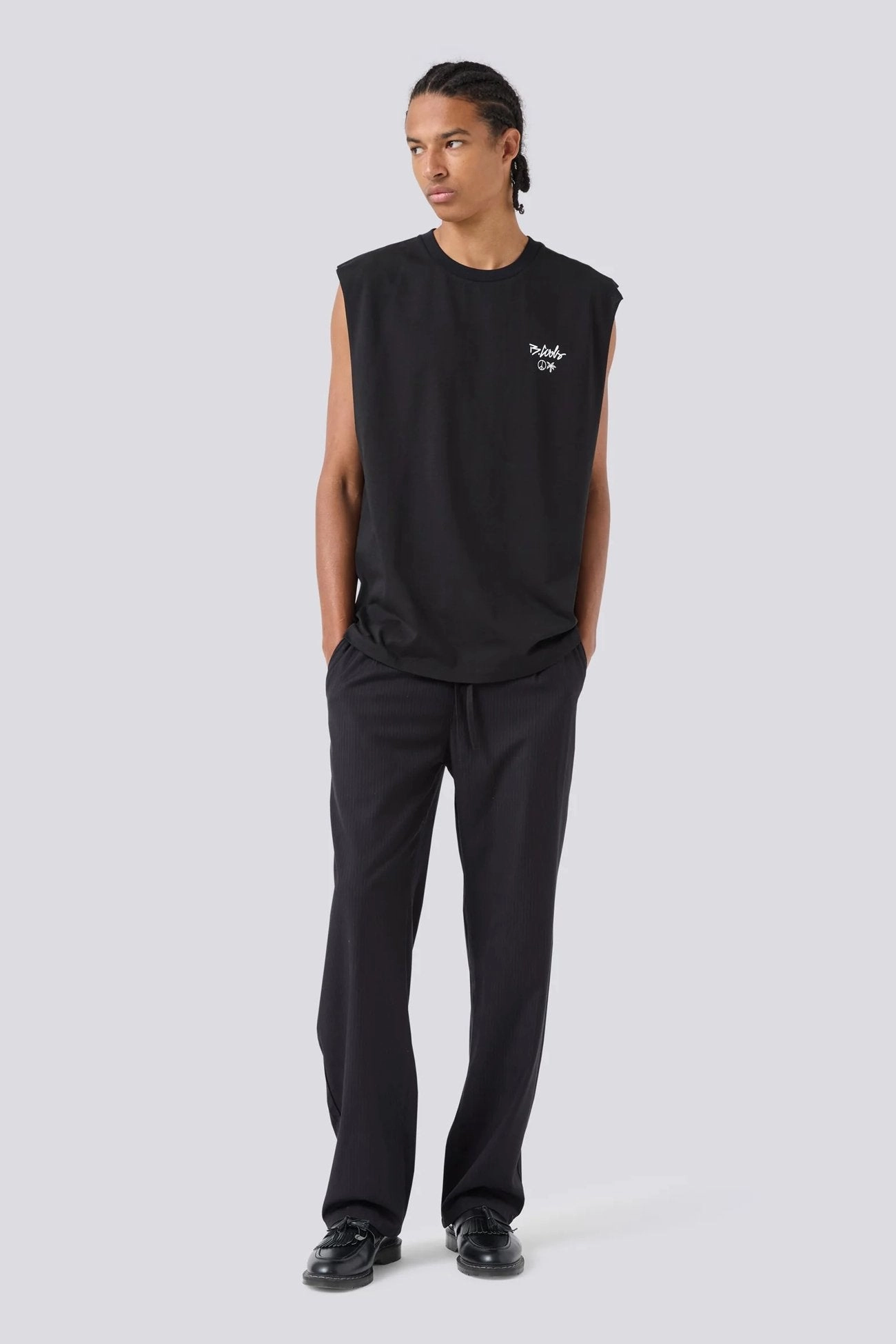 YC Muscle Black sale tops