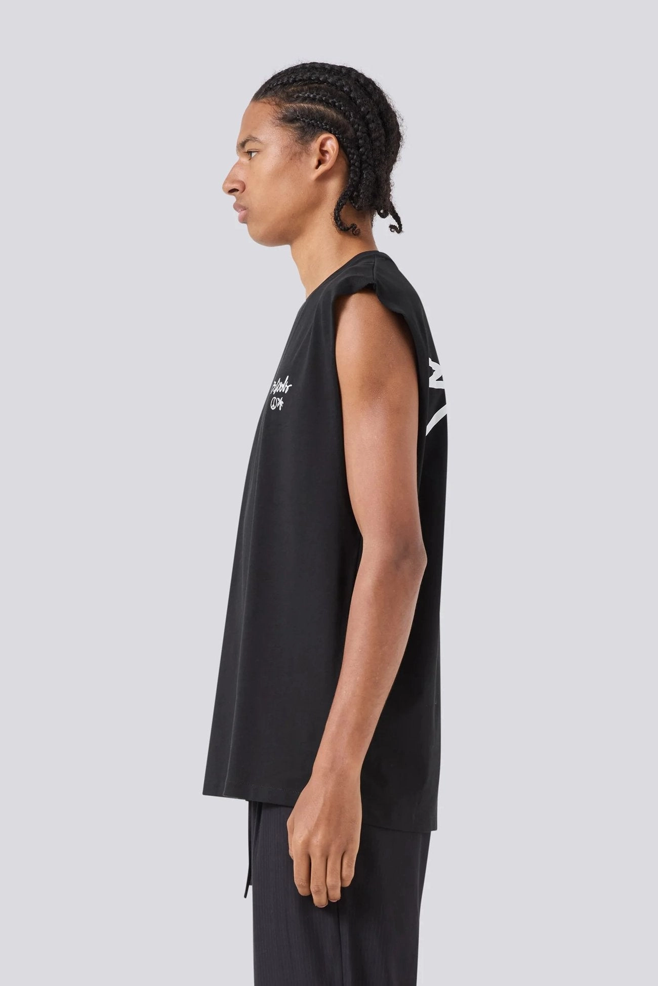 YC Muscle Black sale tops
