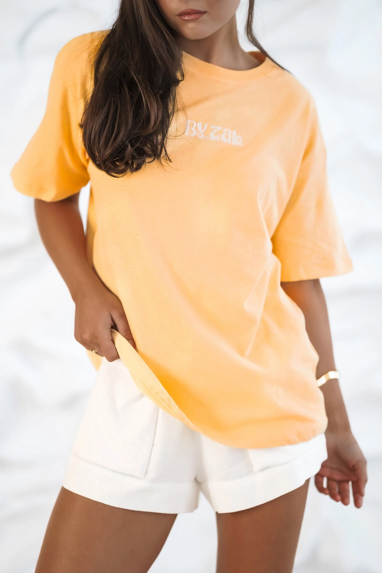 ZAH ZAH Logo Tee Yellow sale fashion