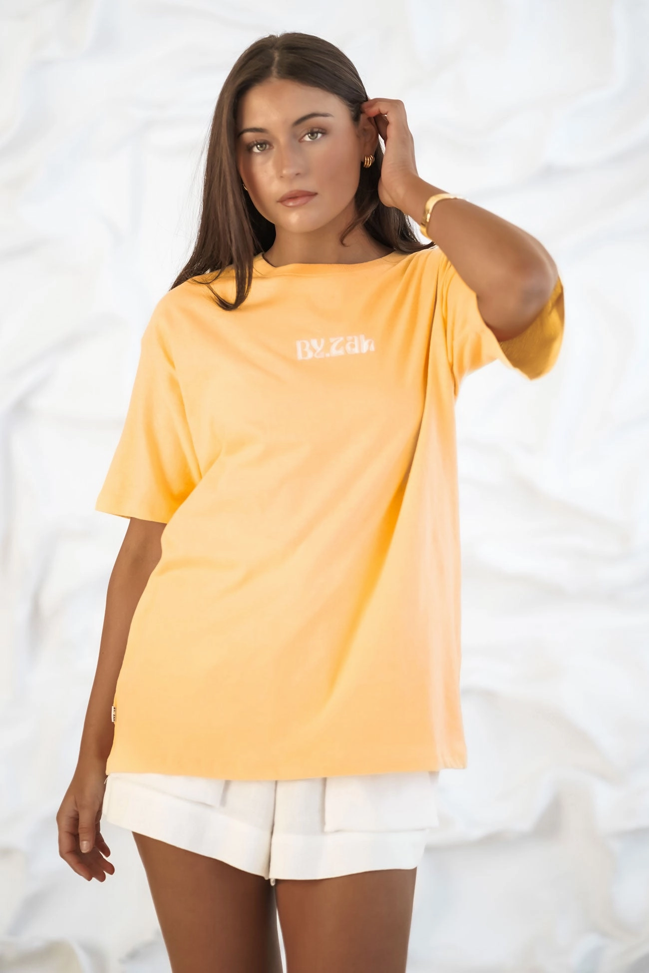 ZAH ZAH Logo Tee Yellow sale fashion