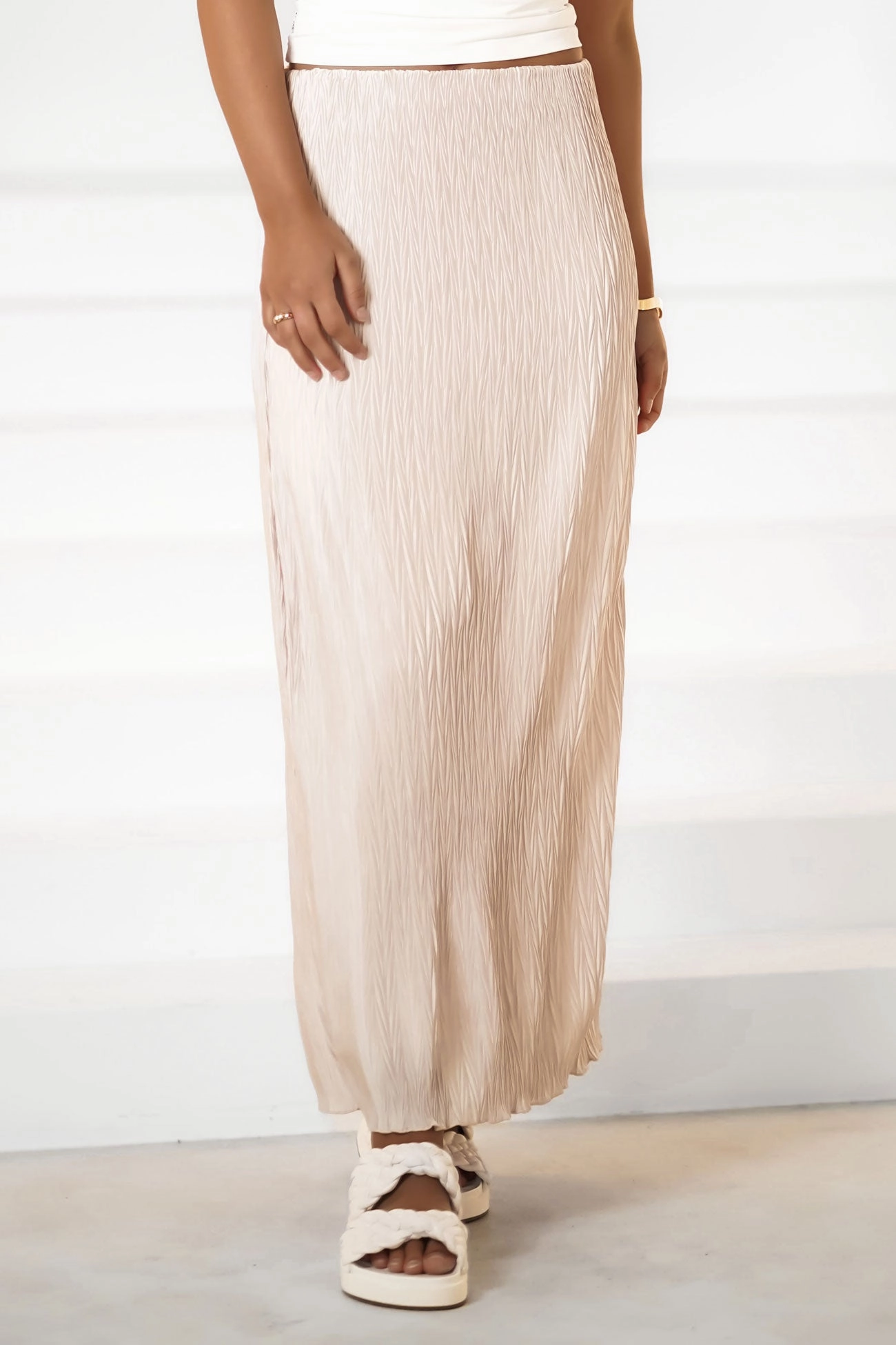 Zayn Midi Skirt Oat sale food