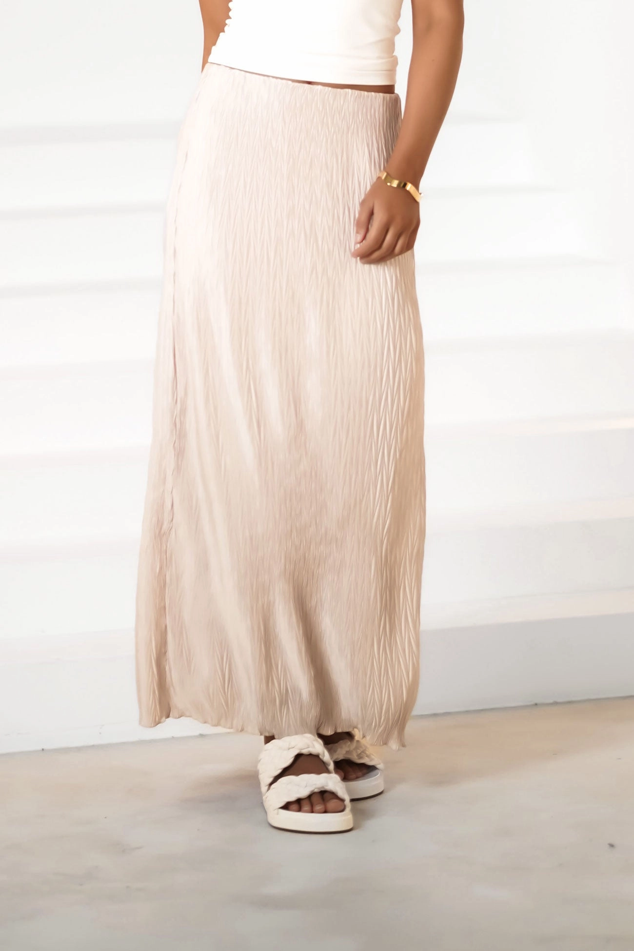Zayn Midi Skirt Oat sale food