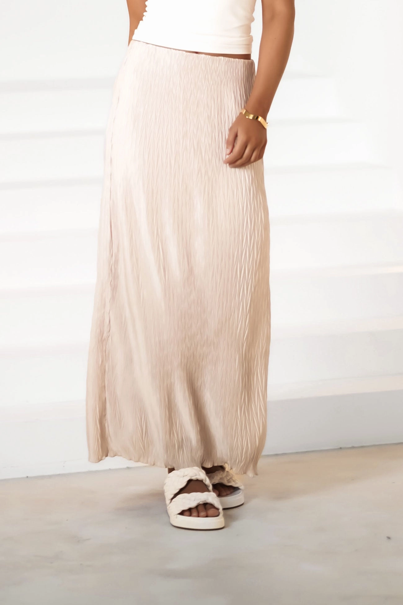 Zayn Midi Skirt Oat sale food