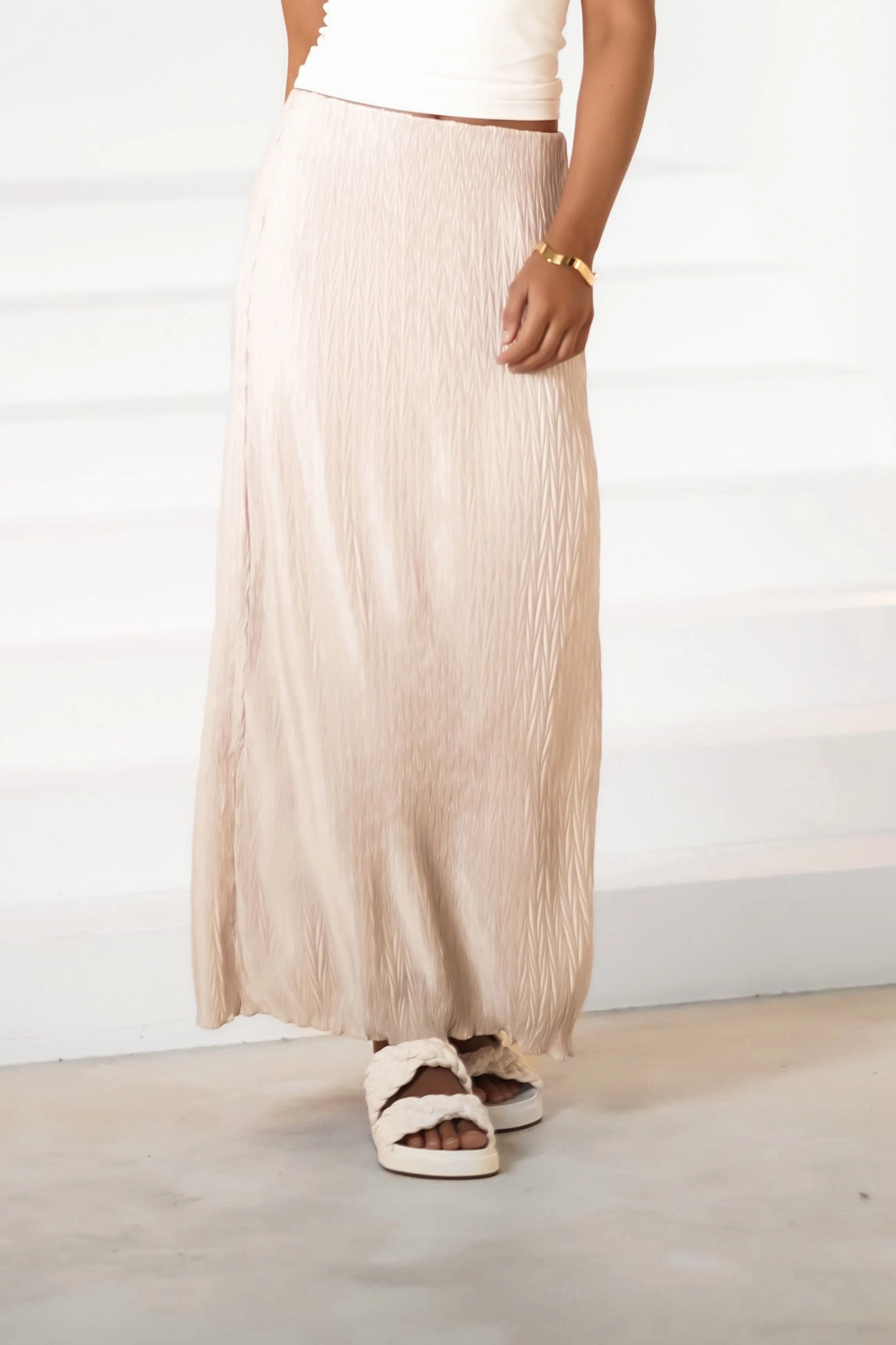 Zayn Midi Skirt Oat sale food