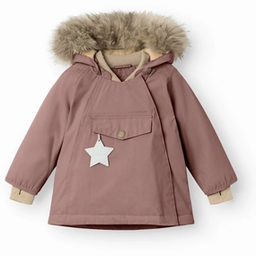 Zipper Mini A ture Light plum Wang Fleece Winter Jacket m. Fur Exceptional