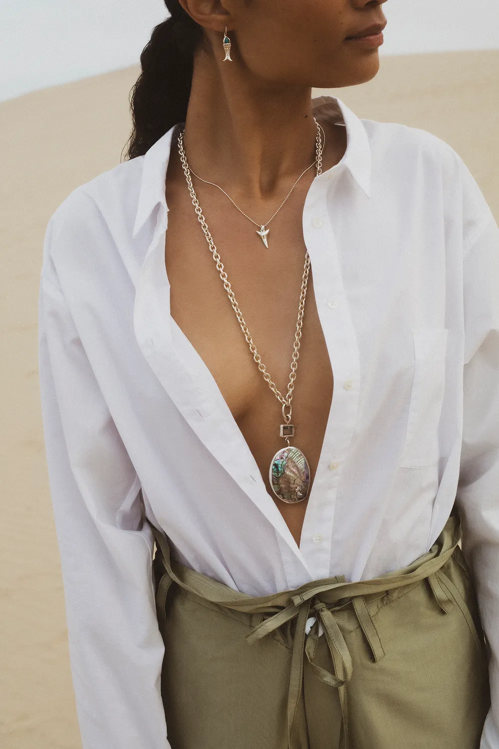Zoe Necklace Abalone Mix