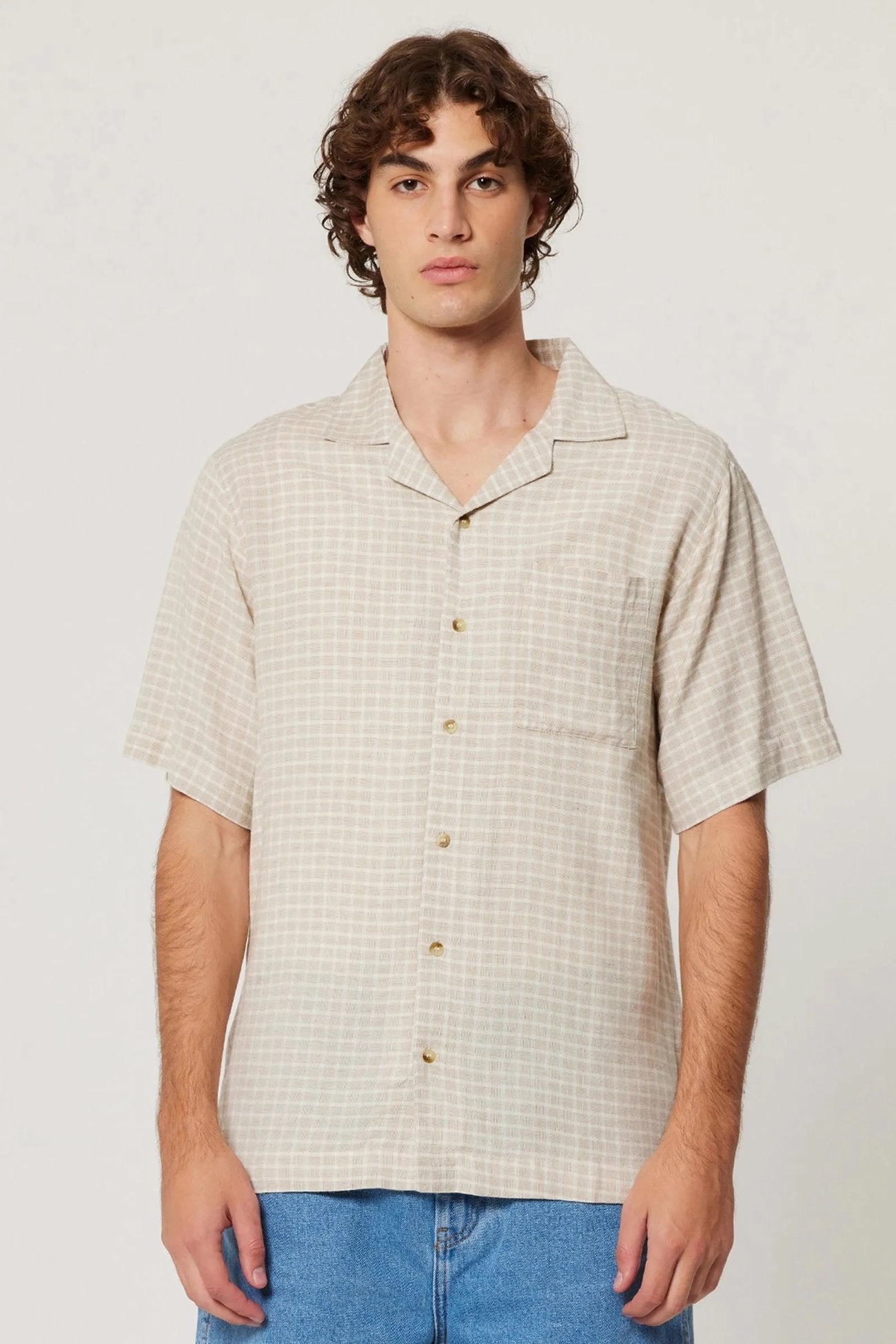 zudio sale Bowler Check Shirt Natural Check sale crocs