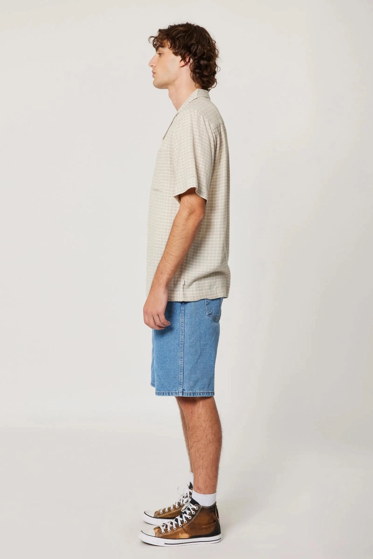 zudio sale Bowler Check Shirt Natural Check