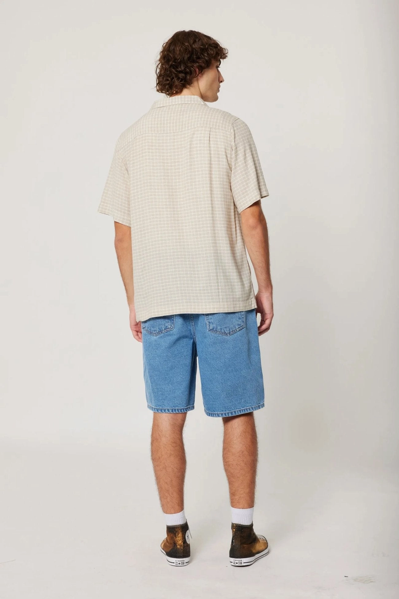 zudio sale Bowler Check Shirt Natural Check