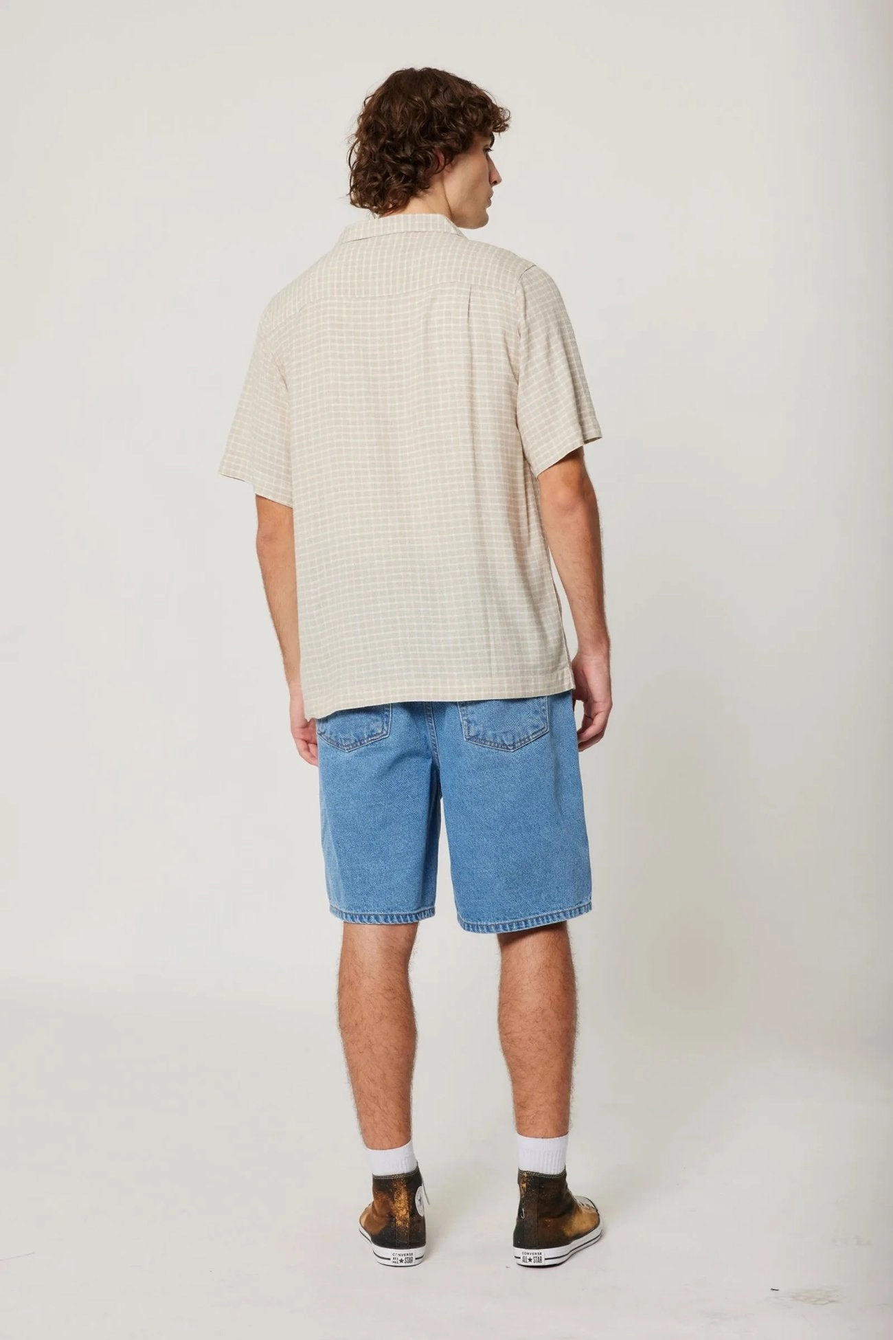 zudio sale Bowler Check Shirt Natural Check