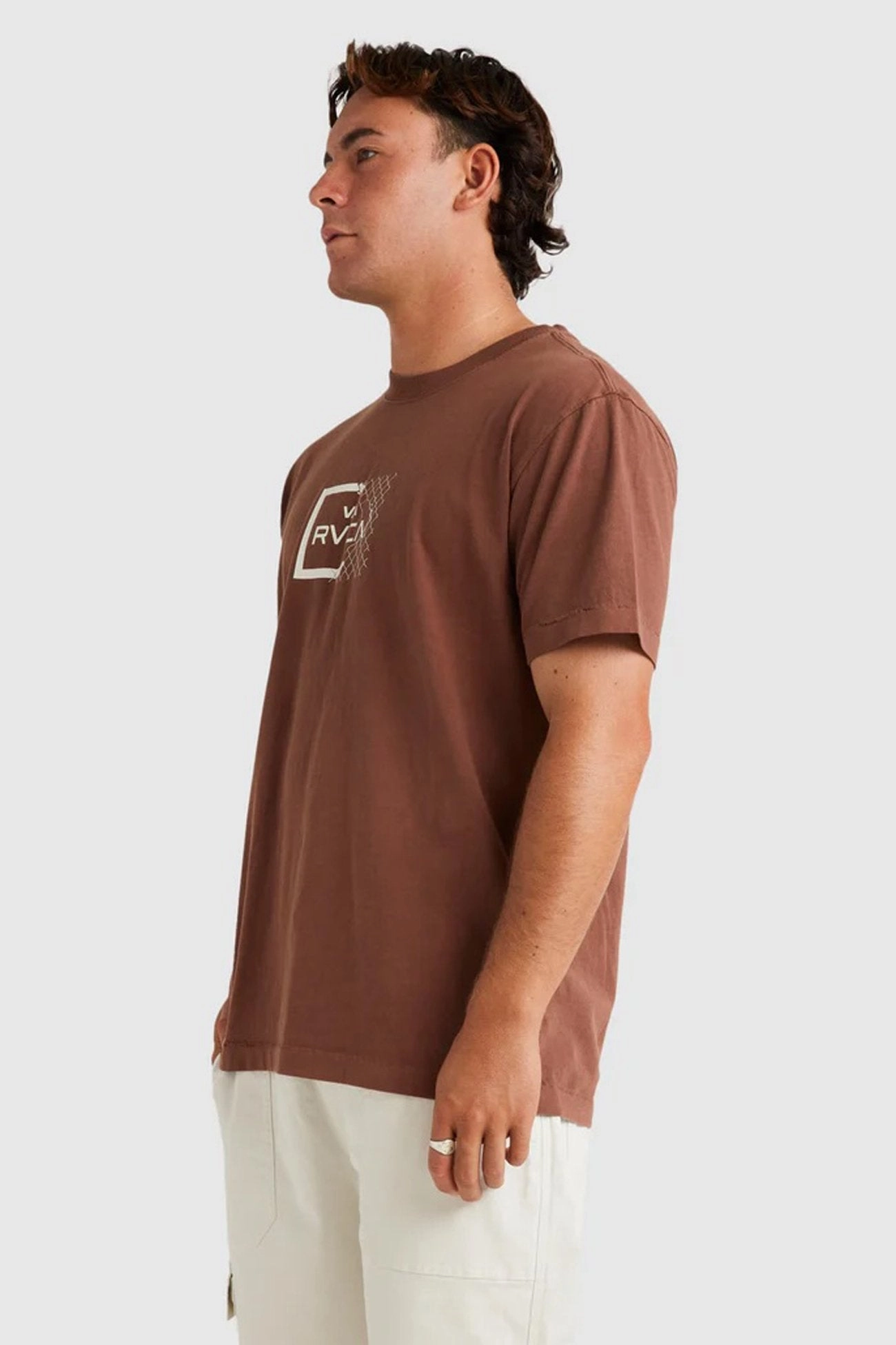 zudio sale RVCA Break Out Short Sleeve Tee Hazelnut